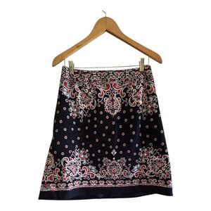 Talbots Navy Blue/White/Red A-Line Skirt